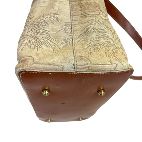 Brahmin Vintage Copacabana Bag Purse OS Tan/Brown - Picture 7 of 16